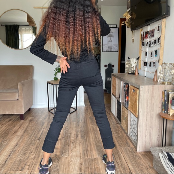 Free People Black Denim Jumpsuit - Picture 3 of 6